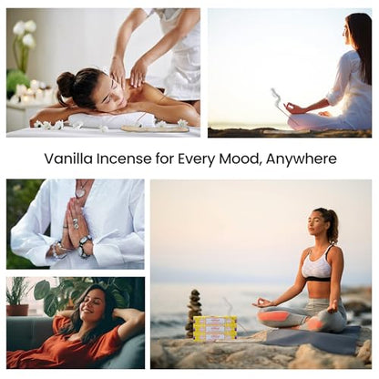 Satya Nagchampa Vanilla Incense Sticks, Satya Bng (Bangalore) Insenses 15gmx3 Pack (45 GMS) with Raajsee Incense Holder Bundle, Satya Nagchampa Natural Incense - color: Vanilla