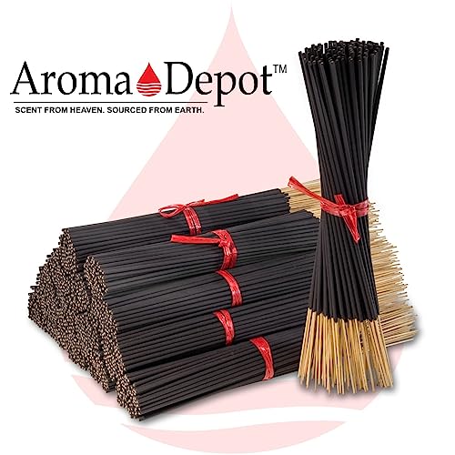 Floral Scents 11'' Incense Sticks - Variety Set 500 Pack - 11 inch - 5 Bundles 100 Sticks Per Fragrance Scent. Set Features Lychee, Op-ium, Somali Rose, Tuberose, Ylang