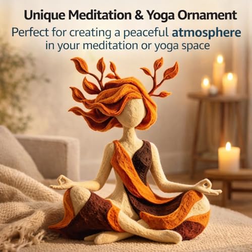 Serenity Growth Meditation Figurine – Abstract Resin Yoga Sculpture for Mindfulness & Inner Peace, Aesthetic Home Decor Statue for Living Room, Bedroom, Desk, Relaxation Gift