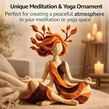 Serenity Growth Meditation Figurine – Abstract Resin Yoga Sculpture for Mindfulness & Inner Peace, Aesthetic Home Decor Statue for Living Room, Bedroom, Desk, Relaxation Gift