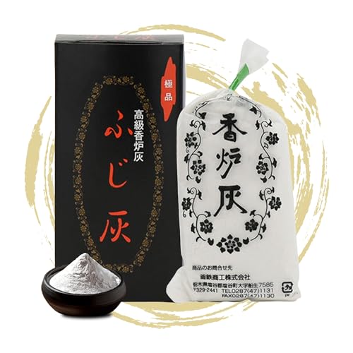 Hasegawa Japanese Incense Gift Set, “Waka” Mino Ware Ceramic Burner + “Fujibai” Fine White Ash + “KOH no Tayori” Low Smoke Rose Incense Sticks, Sandalwood Blend, Made in Japan