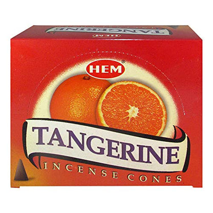 Tangerine Incense Cones and Cone Incense Burner Bundle Insence Insense Hem Incense - color: Tangerine
