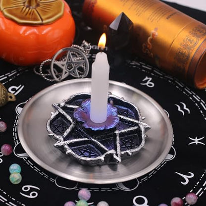 Offering Bowl Ritual Plate Great for Altar use, Shamanic Wicca Ritual, Incense Burner, Smudging, Decoration (Metatron) - style: Metatron