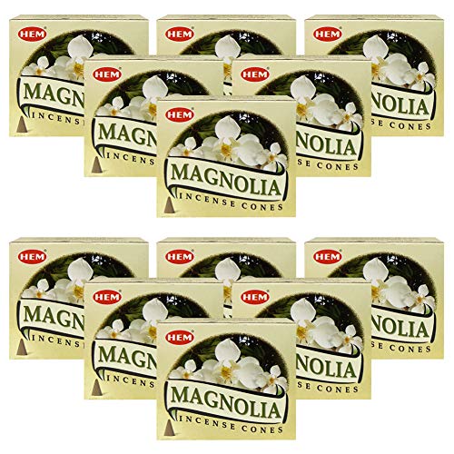 TRUMIRI Magnolia Incense Cones & Cone Incense Burner Bundle - color: Magnolia