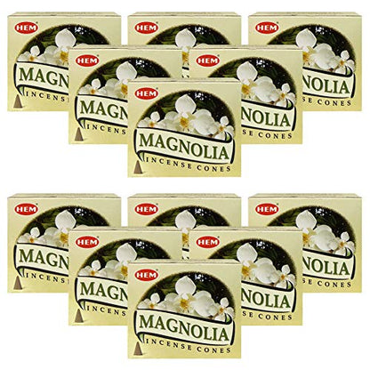 TRUMIRI Magnolia Incense Cones & Cone Incense Burner Bundle - color: Magnolia