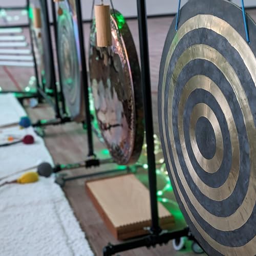 BLACK MAGIC Sun Gong by Raven Sounds, Handmade Chinese Bronze Wind Gong, 22" - size: 22"