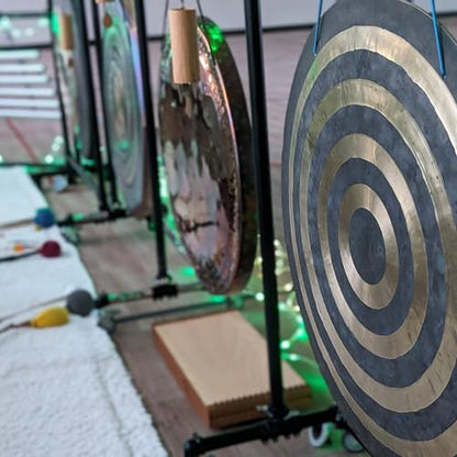 BLACK MAGIC Sun Gong by Raven Sounds, Handmade Chinese Bronze Wind Gong, 22" - size: 22"