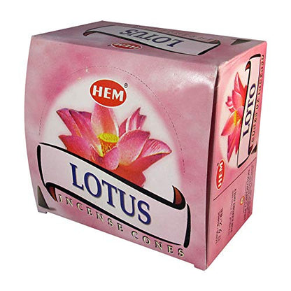 Lotus Incense Cones and Cone Incense Burner Bundle Insence Insense Hem Incense - color: Lotus