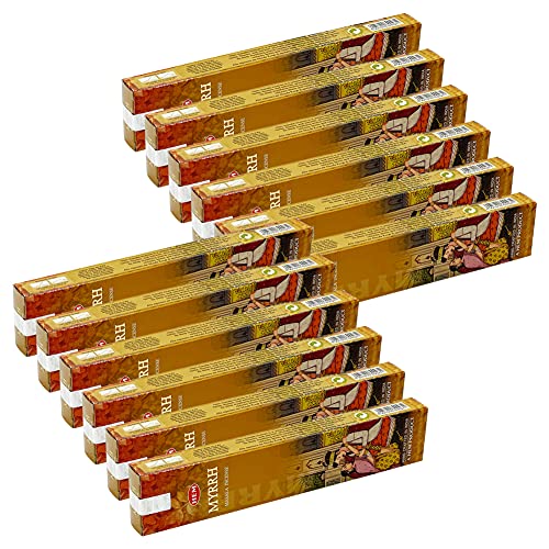 Masala Incense Sticks and Holder Burner Bundle from Hem Incense and Trumiri for Home Fragrance Insence Insiensos - color: Yellow 1