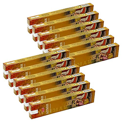 Masala Incense Sticks and Holder Burner Bundle from Hem Incense and Trumiri for Home Fragrance Insence Insiensos - color: Yellow 1