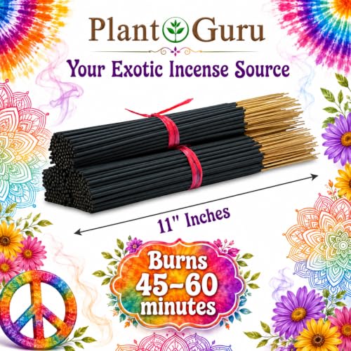 Butt Naked Incense Sticks 11" - 1 Bundle 85 to 100 Sticks - Smooth and Clean Long Burn Time, 45 to 60 Minutes.