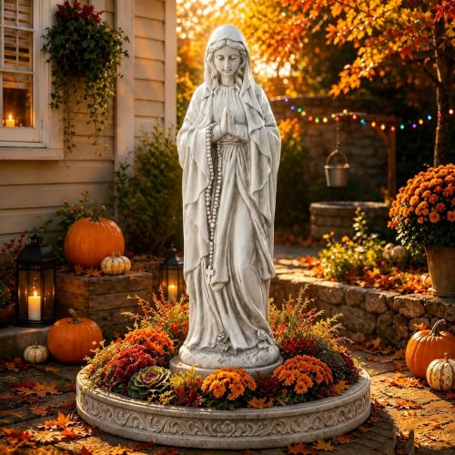Virgin Mary Praying Statue, Large 30inch Outdoor Religious Sculpture - color: Praying Virgin Mary-29.5"