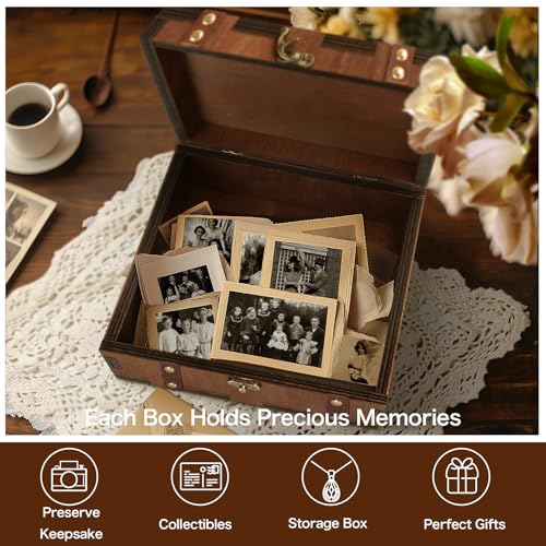 MACEVIA Tree of Life Wooden Keepsake Box Memory Tarot Witch Box with Lids - color: 02 Tree of life