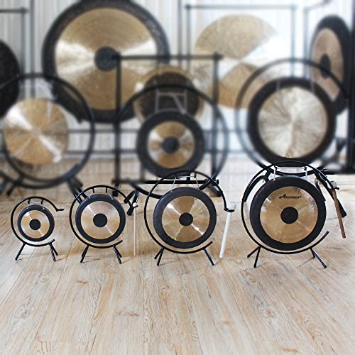 Arborea Mini Chau Gong 6" Includes Stand & Mallet - Desktop Gong for Sound Healing & Home/Office - size: 6" Chau Gong