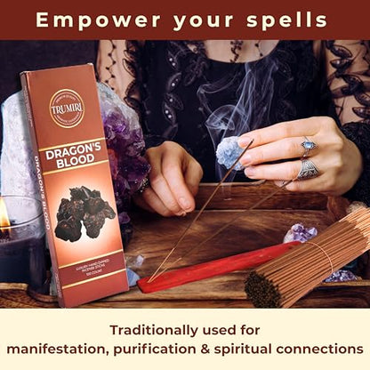 Dragons Blood Incense Sticks - Pack of 100 Insence-Sticks - Made with Natural Non Toxic Incienso De Sangre De Dragón - Scented Insense Spiritual Inscents aka Incents - color: Dragons Blood