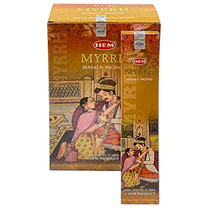 Masala Incense Sticks and Holder Burner Bundle from Hem Incense and Trumiri for Home Fragrance Insence Insiensos - color: Yellow 1