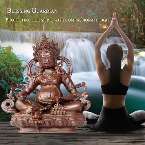 Yellow Jambhala Buddha Statue Pure Copper Handmade Zen Home Decor - color: Yellow Jambhala
