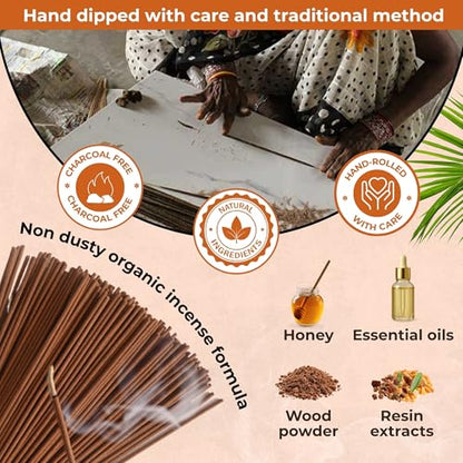 Frankincense & Myrrh - Combo Pack of Incense Sticks - 100 Inscents-Sticks of Each Scent - Total 200 Insence - Non Toxic Incienso for Smudge Rituals and Spiritual Cleansing of Negative Energies - color: Frankincense & Myrrh