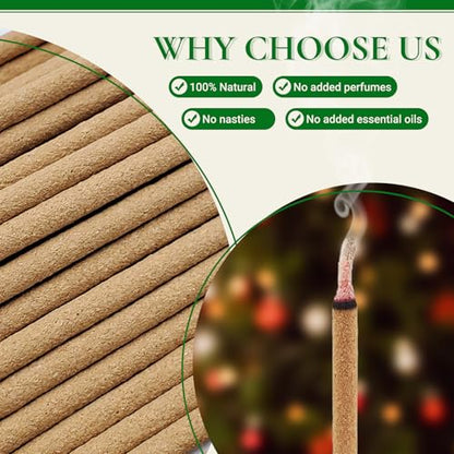 Balsam fir Incense Sticks (50 Sticks), 100% Natural sustainably harvested Balsam fir, Suitable for Yoga, Meditation, Relaxation, and Spiritual Purification - color: Balsam Fir