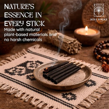 Soul Sticks Aztec Cinnamon Resin Incense Sticks, 90 Hrs Burn Time – 100% Natural, Hand-Rolled & Slow-Burning 6 Pcs| Artisan Blend for Yoga, Meditation, Relaxation, Aromatherapy (DragonBlood) - color: Dragon Blood