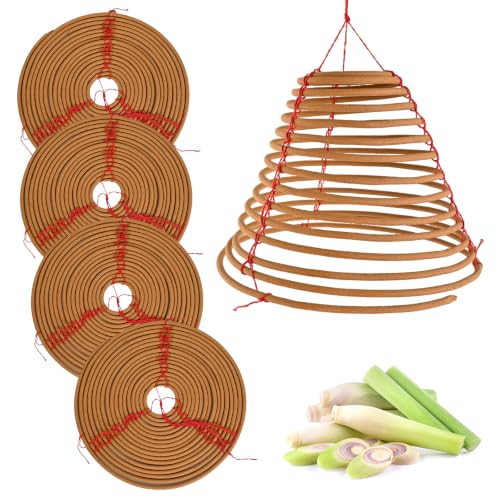 Hanging Citronella Incense Coil - Citronella Coil Outdoor for Patio, Backyard and Camping,5 Pack (7") - size: 7 inch×7 inch