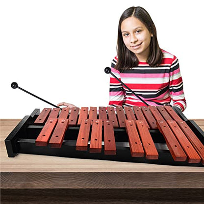 TNZMART 25 Note Xylophone Wooden Glockenspiel Xylophones with Mallet Professional Percussion Instrument (Xylophone) - color: Xylophone