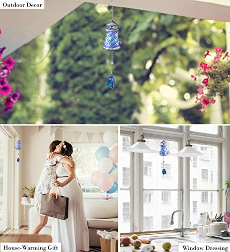 CoTa Global Purple Lighthouse Wind Chime - Hanging Garden Decorations