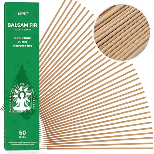 Balsam fir Incense Sticks (50 Sticks), 100% Natural sustainably harvested Balsam fir, Suitable for Yoga, Meditation, Relaxation, and Spiritual Purification - color: Balsam Fir