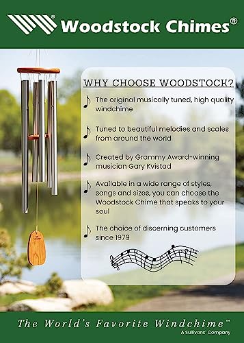 Woodstock Wind Chimes for Outside, Garden, Patio, Porch and Outdoor Decor, Wind Gong Style Wind Chimes (30") Healing Gong Gifts (HG) - style: Healing