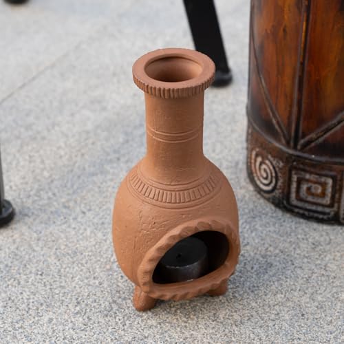 Mexican Style Terracotta Palo Santo Holder,Handmade Chiminea Incense Dish - color: Terracotta - Mexican Palo Santo Holder