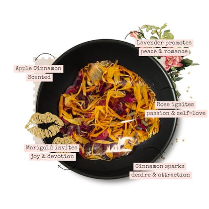 CIRCE Loose Herb Incense Love Spell Aromatic Blend - for Ritual Practices, Amulet Bags, Candle Magic or Loose Incense -Attract New Love or Enhance Existing Flame - Rose Petals & Lavender - 1oz - color: Love Spell