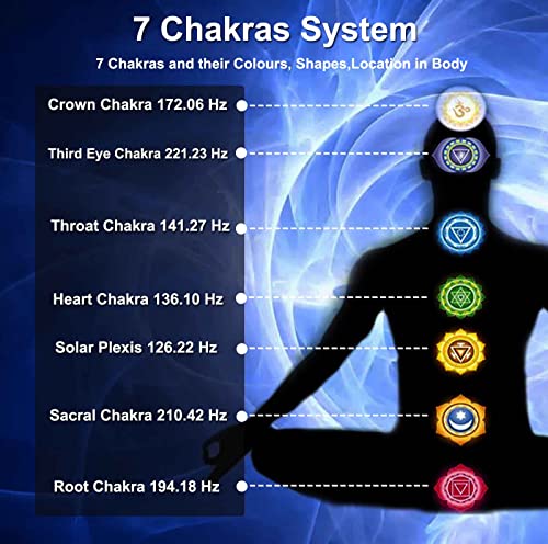 Chakra Tuning Forks Set for Healing, 7 Chakra+1 Soul Purpose Weighted Tuning Forks with Exquisite Aluminum Gift Box, Multicolour,(126.22 Hz, 136.1 Hz, 141.27 Hz, 172.06 Hz etc) - color: Chakra Multicolour