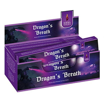 Soul Sticks Hand-Rolled Incense Sticks Evil Spirit Blends 180 Gram Box | 100% Natural Masala Incense Organic Home Fragrance Agarbatti (Dragon’s Breath) - color: Dragon’s Breath
