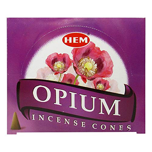 Opium Incense Cones and Cone Incense Burner Bundle Insence Insense Hem Incense - color: Opium