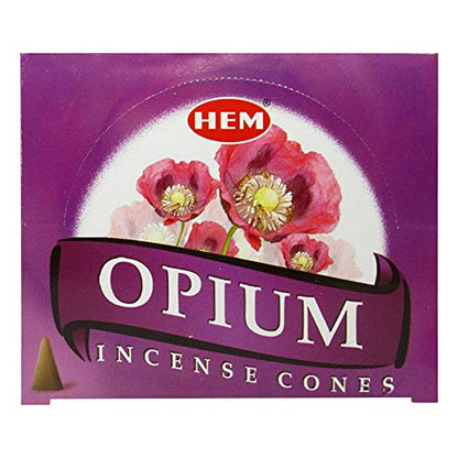 Opium Incense Cones and Cone Incense Burner Bundle Insence Insense Hem Incense - color: Opium