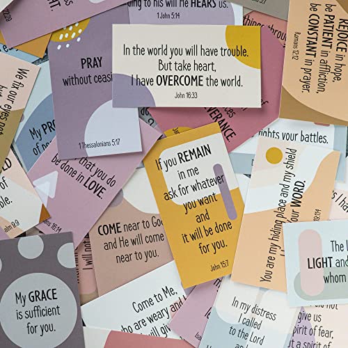 DIVERSEBEE Bible Verse Cards, 60 Unique Prayer Cards (Geometric Theme) - color: Geometric