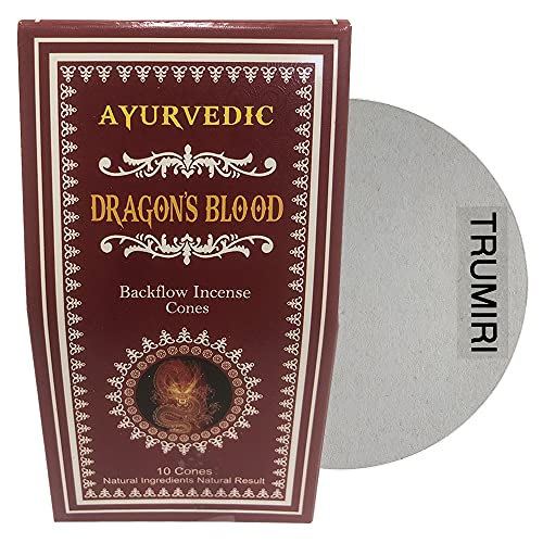 Dragon's Blood Backflow Incense Cones for Waterfall and Mat Bundle Inciensos Aromaticos|Incienso|Inciense|Insienso - color: Dragon's Blood