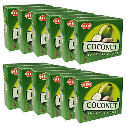 Coconut Incense Cones And Cone Incense Burner Bundle Insence Insense Hem Incense - color: Coconut