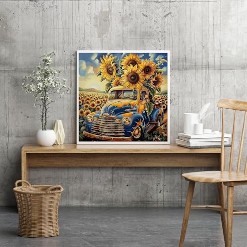 5D Sunflower Diamond Painting Kits for Adults Beginner 13.7X13.7inch - color: HP62