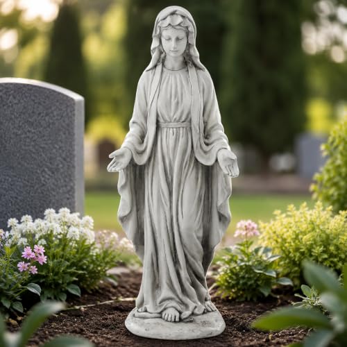 Virgin Mary Statue Outdoor, Large 30 in Religious Garden Statue - color: Virgin Mary-30"