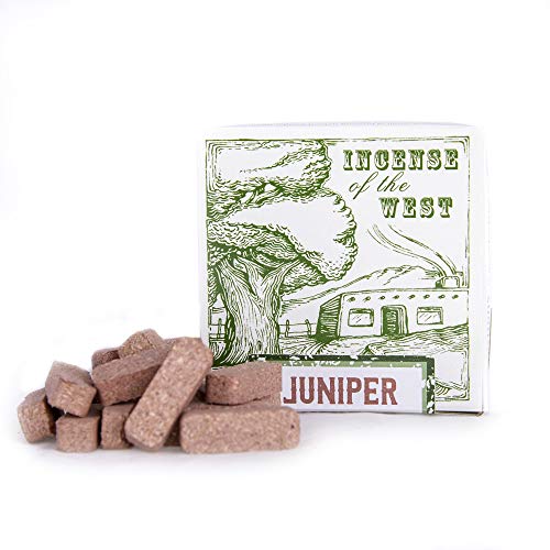 Incienso de Santa Fe - Juniper Natural Wood Incense Bricks Without Holder, 40 Count - Made in the USA - color: Juniper, size: 40
