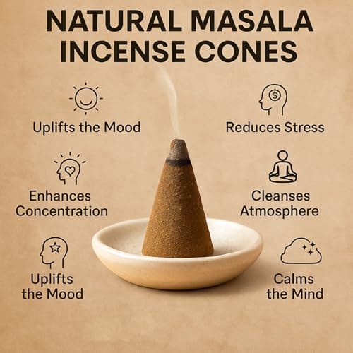 Satya Sai Baba White Sage Original Earth Marked Natural Masala Incense 144 Dhoop Cones in Pack of 12 Boxes | Best for Prayer, Meditation and Relaxation