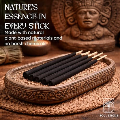 Soul Sticks Aztec Cinnamon Resin Incense Sticks, 90 Mins Burn Time – 100% Natural, Hand-Rolled & Slow-Burning 6 Pcs| Artisan Blend for Yoga, Meditation, Relaxation, Aromatherapy (Lavender) - color: Lavender