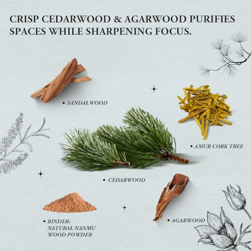 Innergy Cedarwood Incense Sticks, No Bamboo Core, Natural Wood Aroma - color: Cedarwood