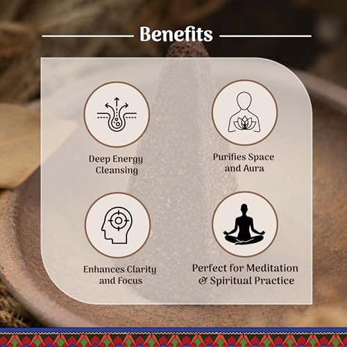 Sacred Elements Organic Incense Cones – Palo Santo Scent (Pack of 4) | Natural Aromatherapy for Energy Cleansing & Relaxation | Handcrafted, Low Smoke, Long-Lasting Fragrance for Home Use