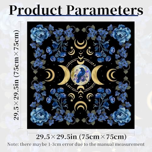 Altar Cloth Moon Star Printed Tarot Cloth Witchy Tablecloth