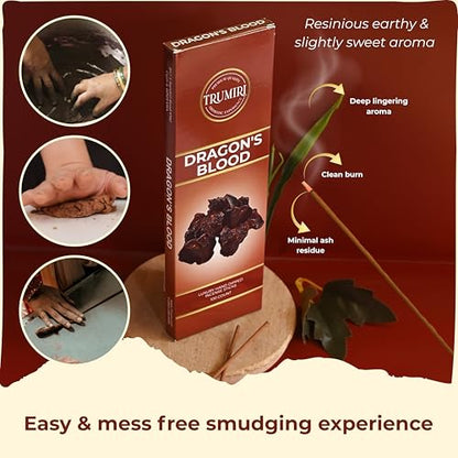 Dragons Blood Incense Sticks - Pack of 100 Insence-Sticks - Made with Natural Non Toxic Incienso De Sangre De Dragón - Scented Insense Spiritual Inscents aka Incents - color: Dragons Blood