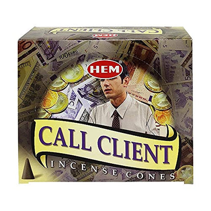 TRUMIRI Incense Cone Holder Bundle with Hem Call Clients Incense Cones - Pack of 12 (Approx 120 Cones) - color: Call Client
