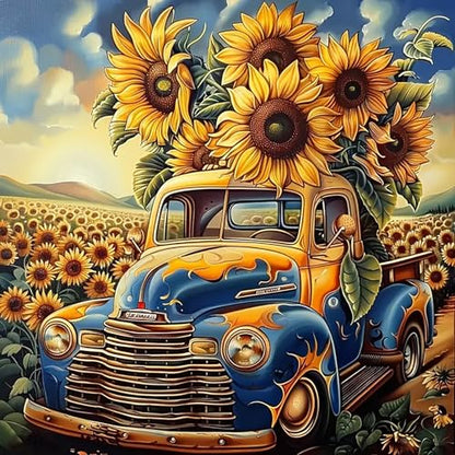 5D Sunflower Diamond Painting Kits for Adults Beginner 13.7X13.7inch - color: HP62