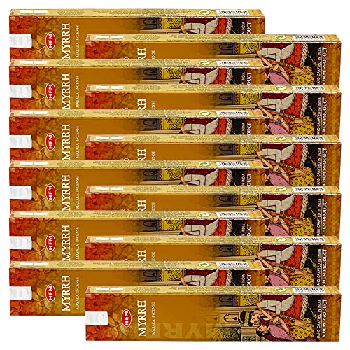 Masala Incense Sticks and Holder Burner Bundle from Hem Incense and Trumiri for Home Fragrance Insence Insiensos - color: Yellow 1
